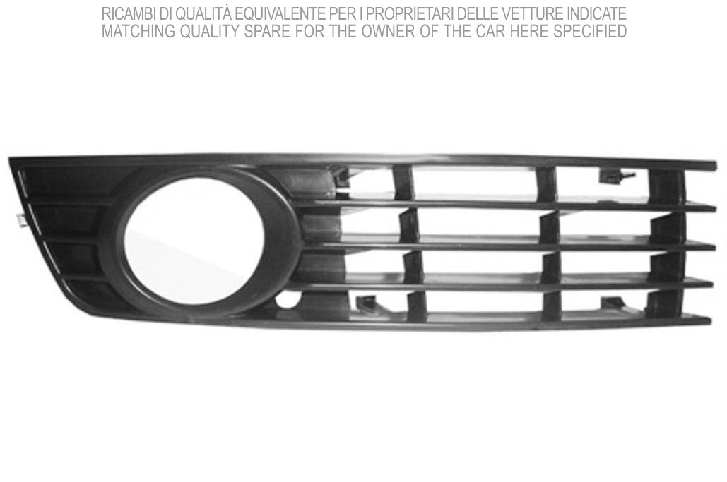 griglia destra paraurti anteriore nera con sede fendi aperta cambio automatico audi a4 b6 2000 2004 ad0202133
