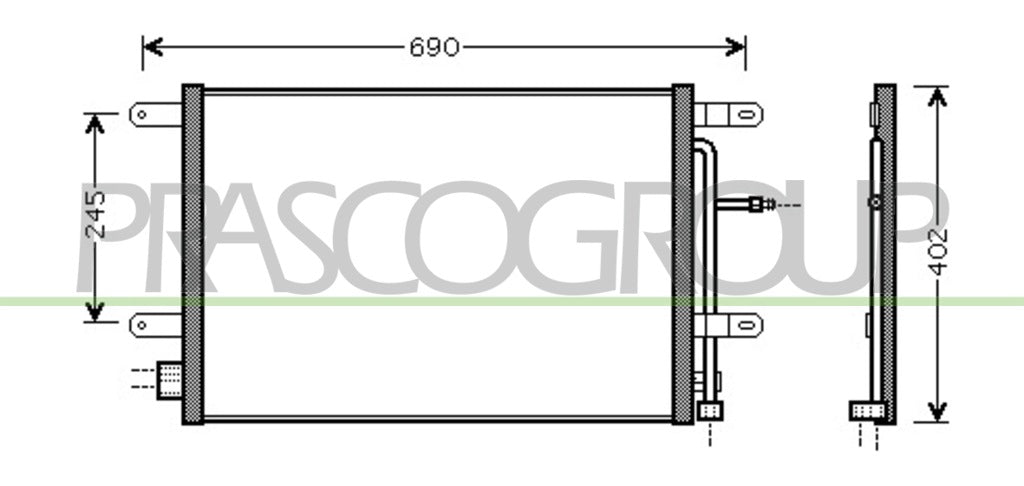 condensatore audi a4 b7 2004 2007 ad022c001