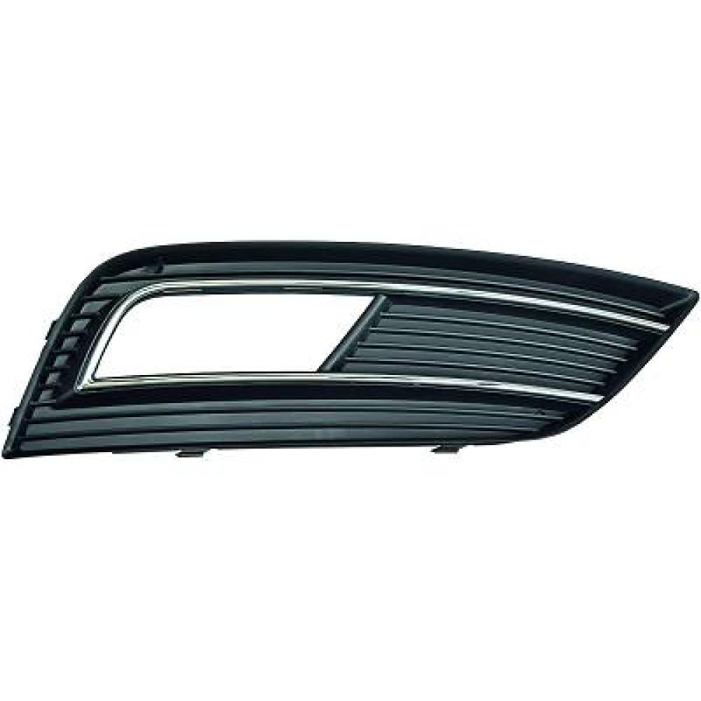 griglia destra paraurti anteriore nera con sede fendi con modanatura nera lucida audi a4 b8 2012 2015 ad0252133