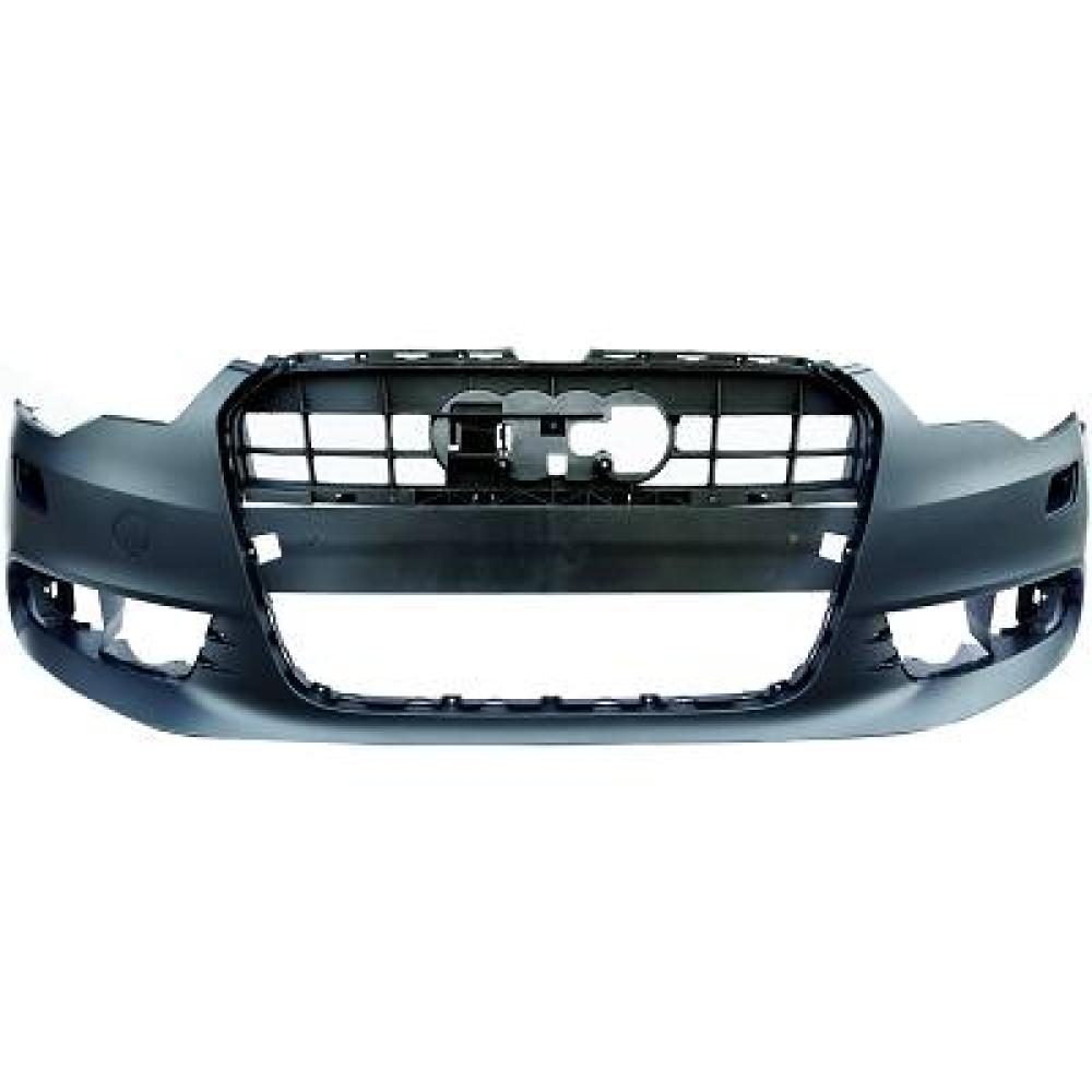 paraurti anteriore con primer con fori lavafari con tappo copri gancio con tracce pdc audi a6 4g2 2011 2014 ad0381001