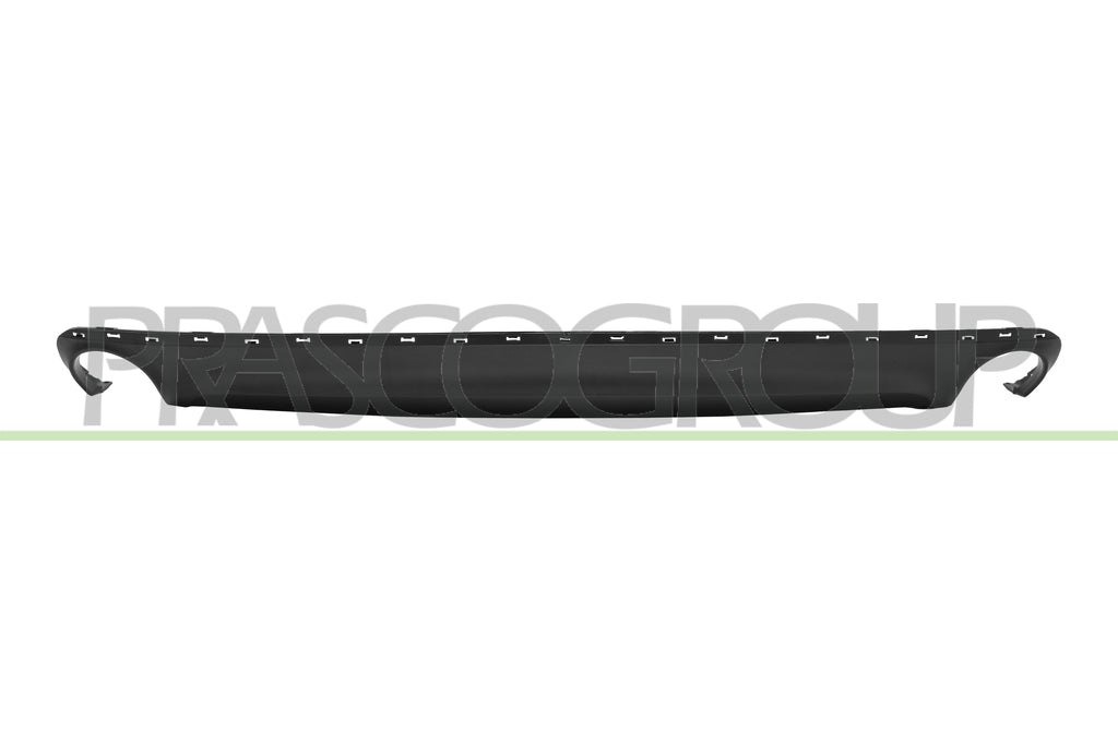 spoiler paraurti posteriore nero goffrato con scarico singolo a destra e a sinistra con fori modanatura audi a6 4g2 2011 2014 ad0381851