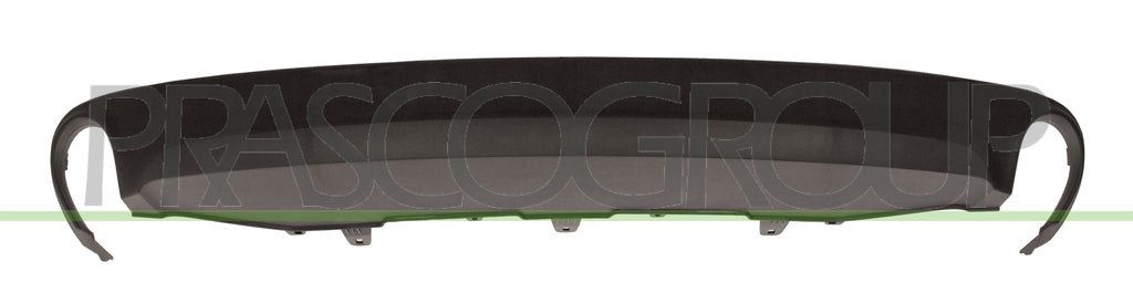 spoiler paraurti posteriore nero goffrato con scarico singolo a destra e a sinistra audi a6 4g2 2011 2014 ad0381861
