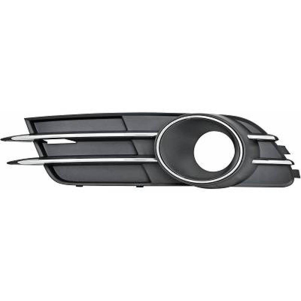 griglia sinistra paraurti anteriore nera con sede fendi con modanatura cromata audi a6 4g2 2011 2014 ad0382134