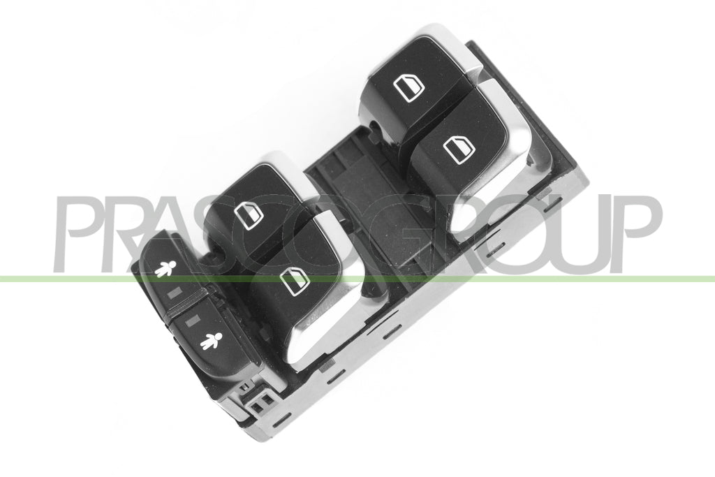 pulsantiera alzacristallo porta anteriore sinistra nera bordo cromato 4 interruttori 10 pins audi a6 4g2 2011 2014 ad038ws04