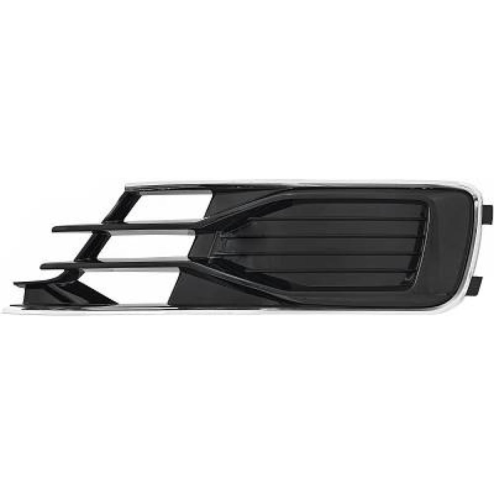 griglia sinistra paraurti anteriore nera lucida con cornice cromata audi a6 4gc 2014 2016 ad0402134