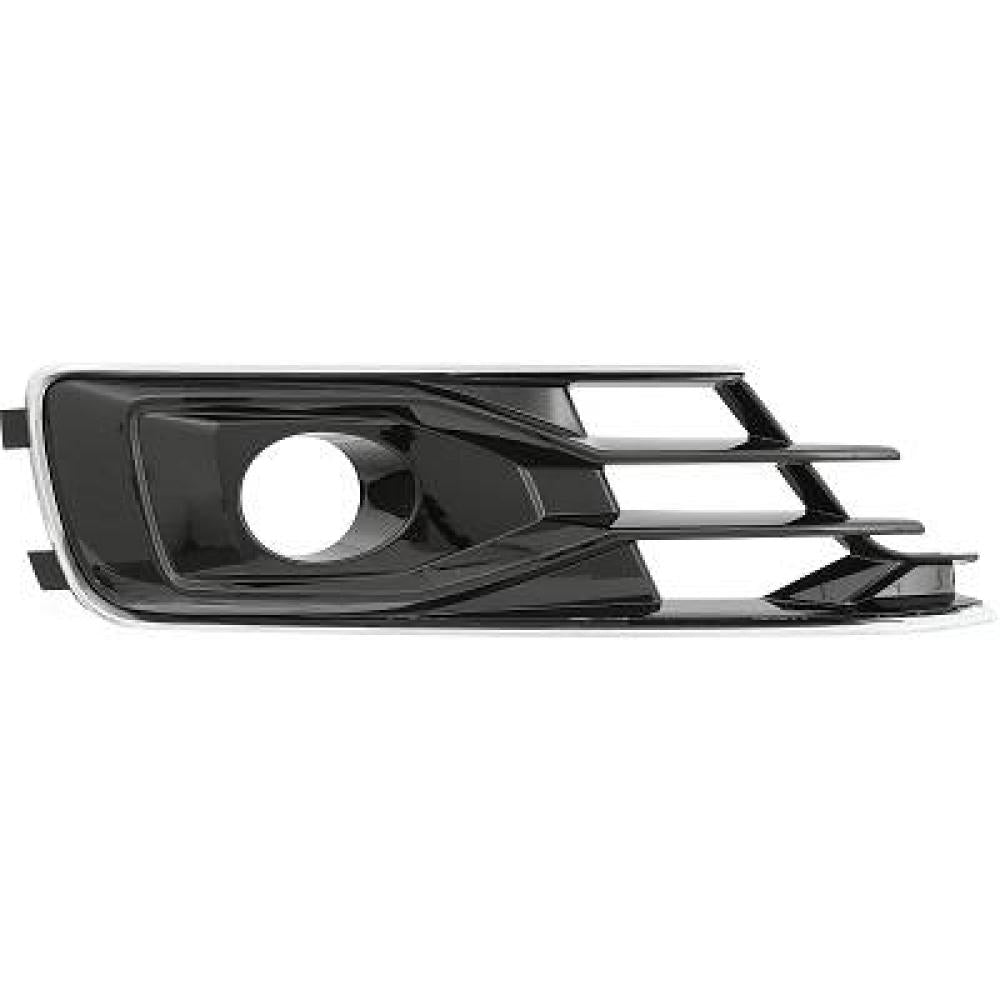 griglia destra paraurti anteriore nera lucida con sede fendi con cornice cromata audi a6 4gc 2014 2016 ad0402143