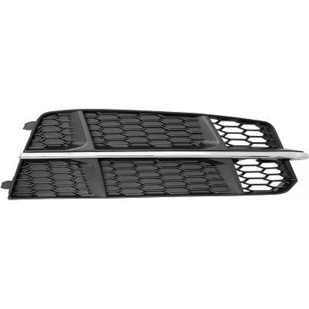 griglia destra paraurti anteriore nera con modanatura cromata mod s line audi a6 4gc 2016 2019 4g0807648dbmt