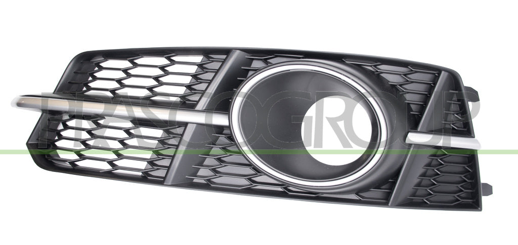 griglia sinistra paraurti anteriore nera con foro funzione cruise control con modanatura argento mod s line audi a6 4gc 2014 2016 ad0422134