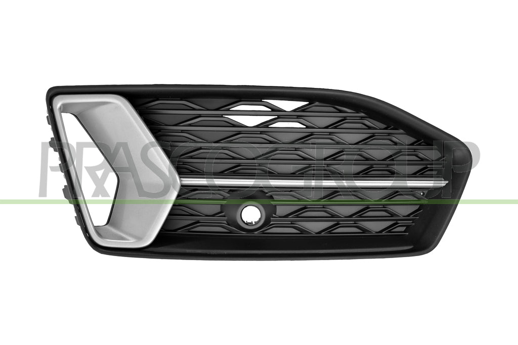 griglia sinistra paraurti anteriore nera goffrata con modanatura argento mod sport audi a6 c8 2019 ad0452124