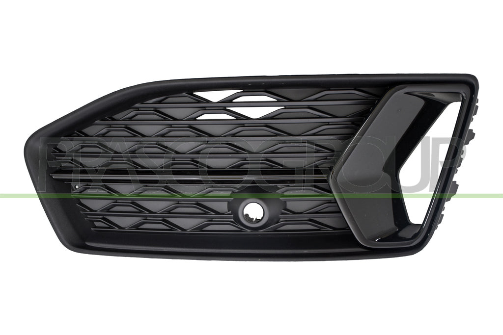 griglia sinistra paraurti anteriore nera goffrata con modanatura nera lucida mod sport audi a6 c8 2019 ad0452134