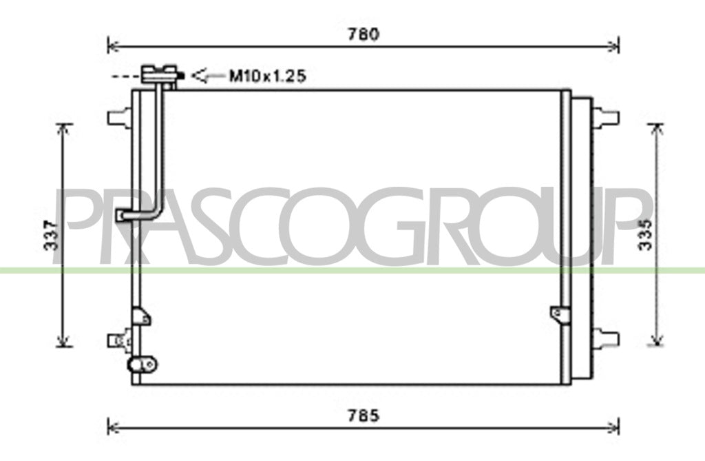 condensatore audi a8 4h 2010 2013 ad064c001
