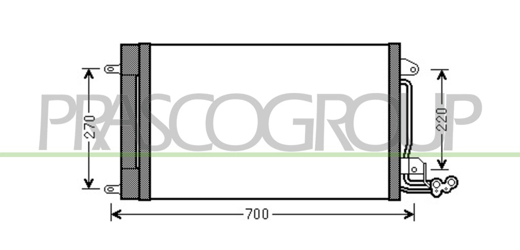 condensatore audi a1 2010 2014 ad120c001