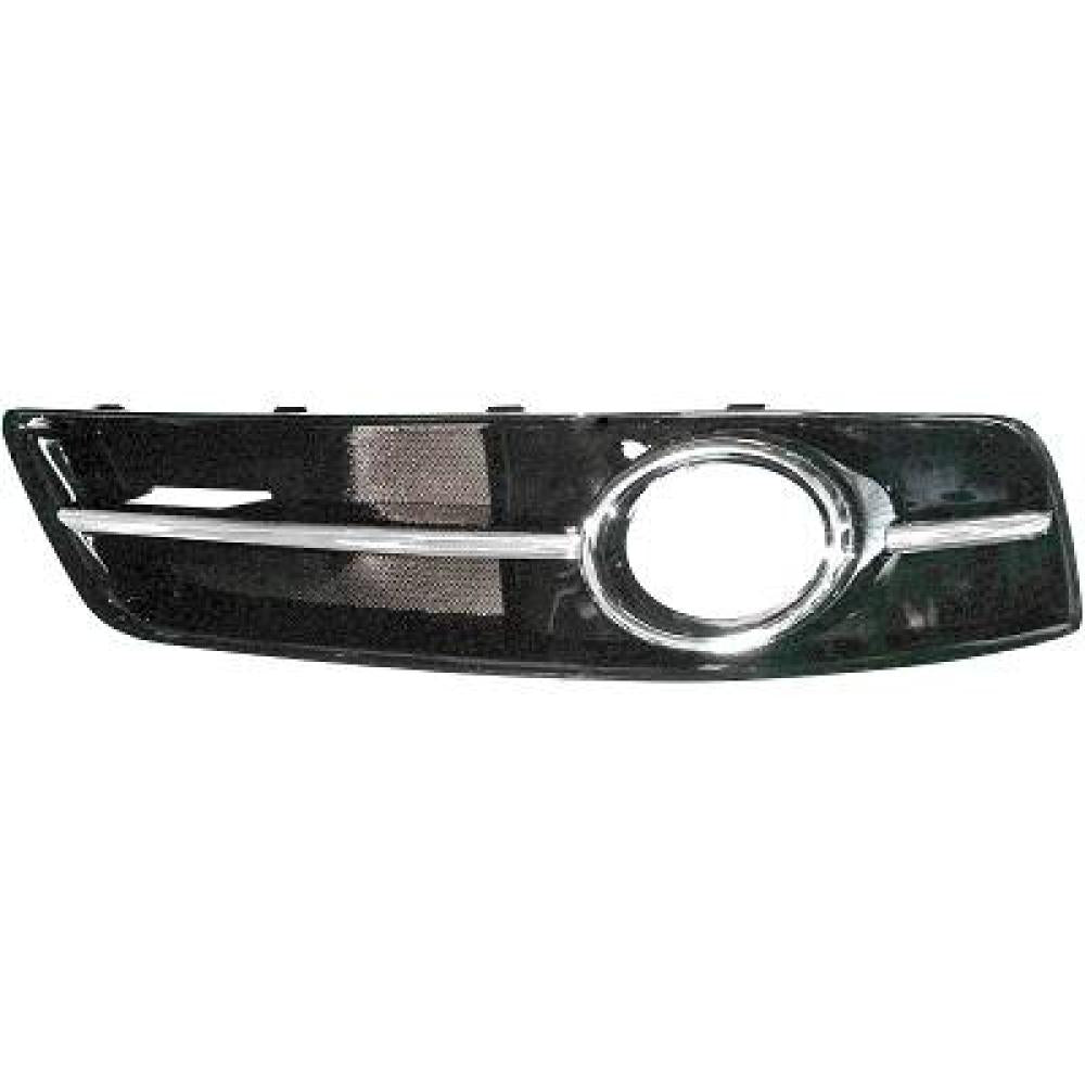 griglia sinistra paraurti anteriore nera lucida con sede fendi con modanatura cromata audi a3 2008 2012 ad3222146