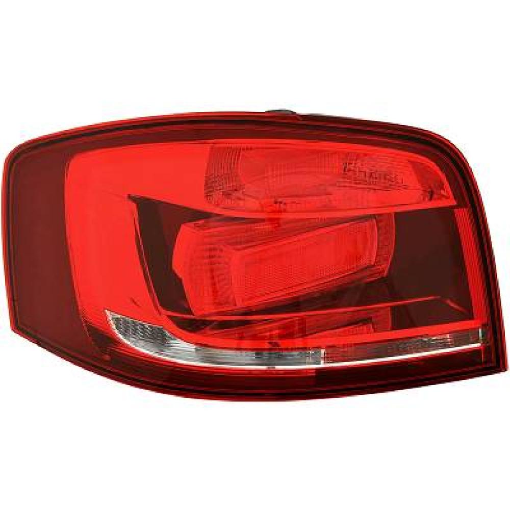 fanale posteriore sinistro rosso senza portalampada mod 3 porte mod 08 10 audi a3 2008 2012 ad3224164