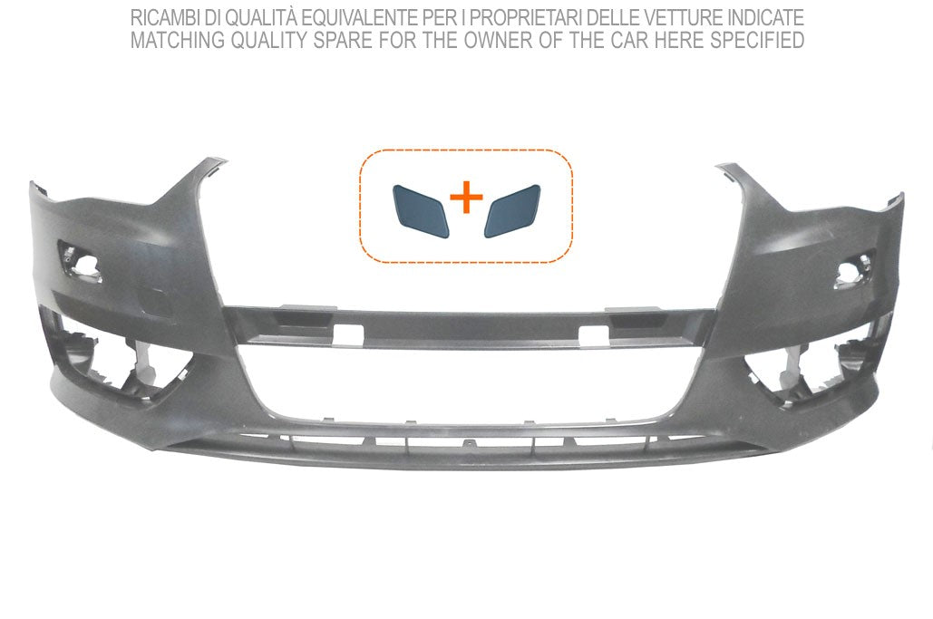 paraurti anteriore con primer con tappo copri gancio traino con tracce pdc e park assist con tappi fori lavafari attivi audi a3 3 5 porte 8v1 8va 2012 2016 ad3241001