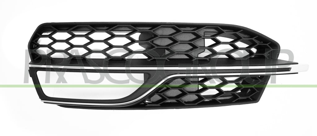 griglia sinistra paraurti anteriore nera con sede fendi con modanatura argento aperta mod s3 audi a3 3 5 porte 8v1 8va 2012 2016 ad3242138