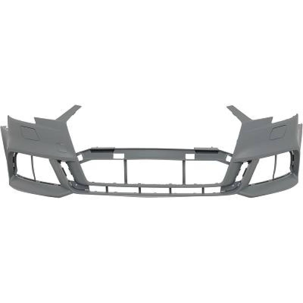 paraurti anteriore con primer con tappo copri gancio traino con tracce pdc con tappi fori lavafari fissi mod s line audi a3 3 5 porte 8vf 8vk 2016 2020 8v0807065acgru