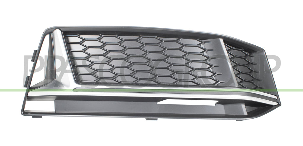 griglia destra paraurti anteriore nera con modanatura argento audi a4 b9 sline 2015 2018 ad4002103