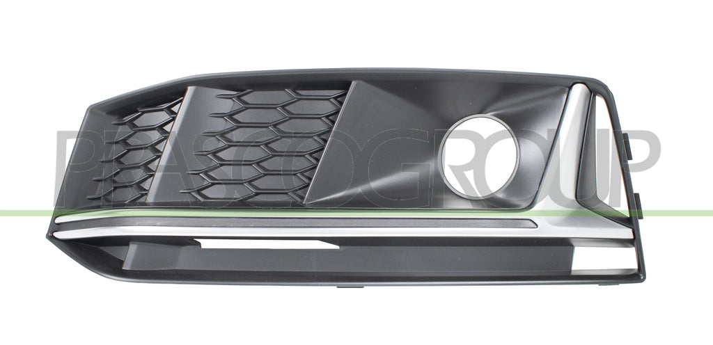 griglia sinistra paraurti anteriore nera con sede fendi con modanatura argento audi a4 b9 sline 2015 2018 ad4002124