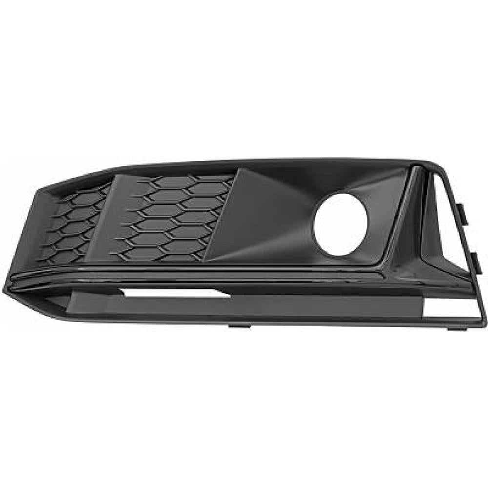 griglia sinistra paraurti anteriore nera con sede fendi con modanatura argento audi a4 b9 sline 2015 2018 8w0807681lru6
