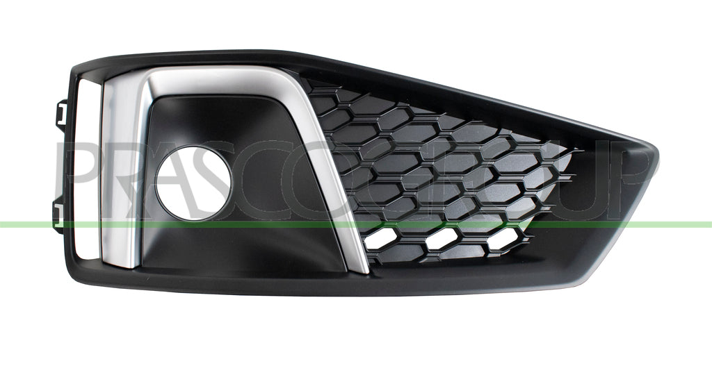 griglia sinistra paraurti anteriore nera con sede fendi con modanatura argento audi a4 b9 sline 2018 2020 ad4042134