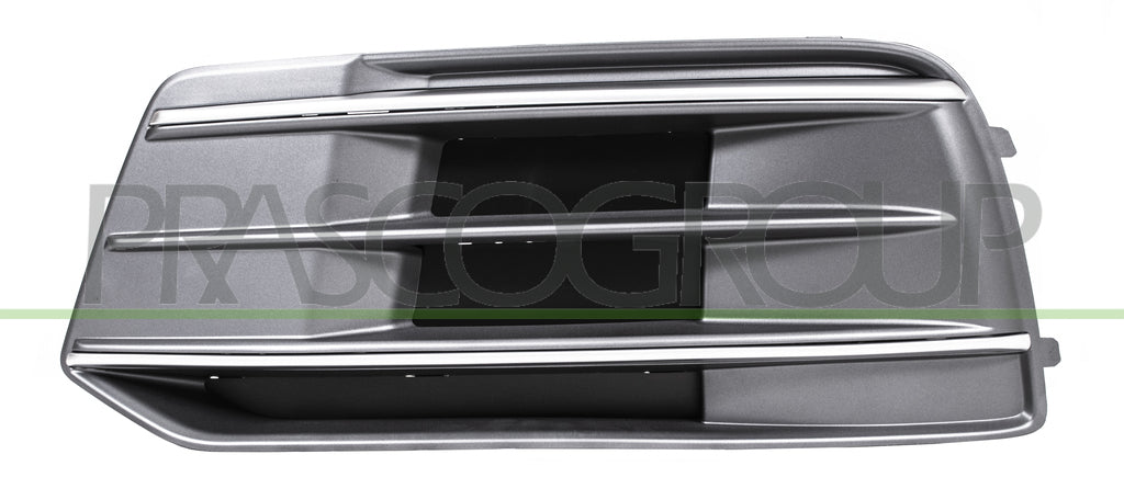 griglia sinistra paraurti anteriore nera goffrata con modanatura argento satinata audi q5 fy 2017 2020 ad8242114