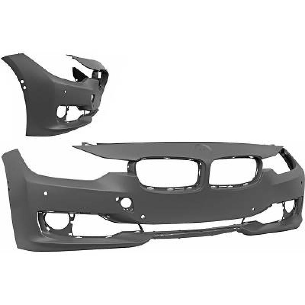 paraurti anteriore con primer supporti con fori pdc con park assist con foro telecamera laterale mod modern luxury sport bmw 3 series f30 f31 2011 2014 bm0281048