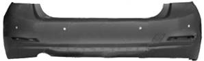 paraurti posteriore con primer con fori pdc supporti con scarico singolo a sinistra mod 4 porte bmw 3 series f30 f31 2011 2014 bm0281061