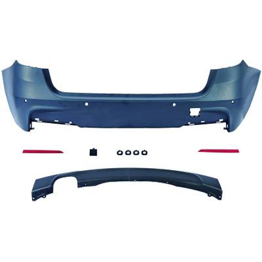 paraurti posteriore con primer con tappo copri gancio con tracce pdc mod station wagon bmw 3 series f30 f31 mtech 2011 2014 51128056577
