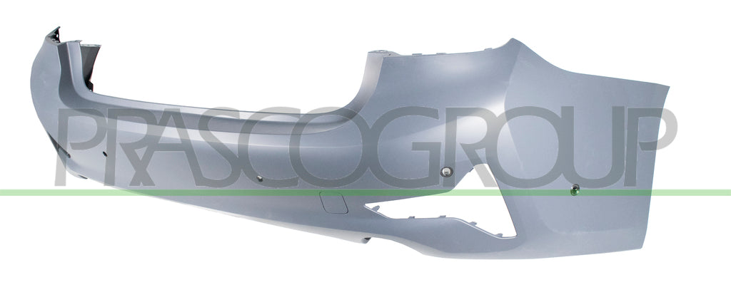 paraurti posteriore con primer con tappo copri gancio traino con fori pdc e fori park assist supporti mod 4 porte bmw 3 series g20 g21 2018 2022 bm0341071