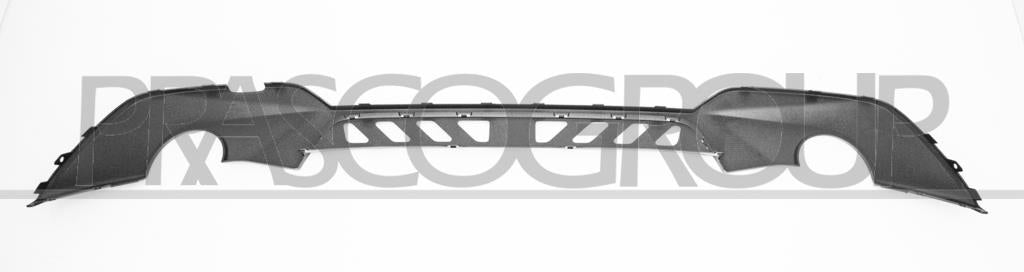spoiler paraurti posteriore grigio scuro lucido con fori modanatura e scarico singolo a destra e sinistra bmw 3 series g20 g21 msport 2018 2022 bm0351871