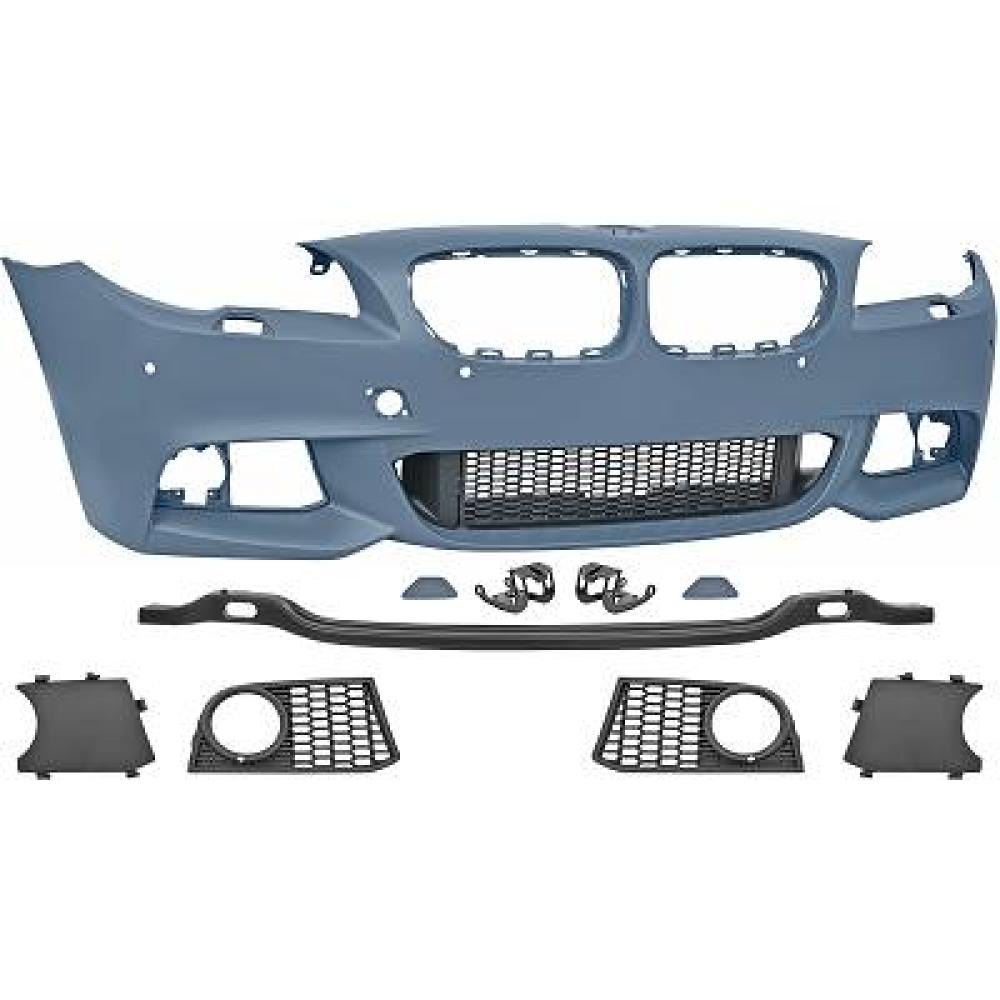 paraurti anteriore con primer con fori lavafari e pdc supporti bmw 5 series f10 f11 mtech 2010 2013 bm0491001