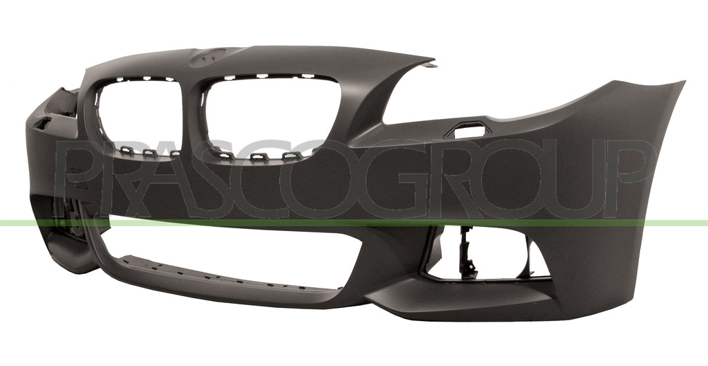 paraurti anteriore con primer con fori lavafari con tappo copri gancio con tracce pdc e telecamera laterale bmw 5 series f10 f11 lci mtech 2013 2016 bm0511001