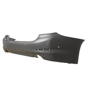 paraurti posteriore con primer con tappo copri gancio traino con fori pdc supporti con tracce park assist con scarico singolo a destra e sinistra mod 4 porte bmw 5 series g30 g31 2016 2020 bm0521051