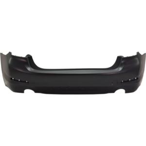paraurti posteriore con primer con tappo copri gancio traino con fori modanatura con tracce pdc e park assist con scarico singolo a destra e sinistra mod 4 porte luxury sportline bmw 5 series g30 g31 2016 2020 bm0521061
