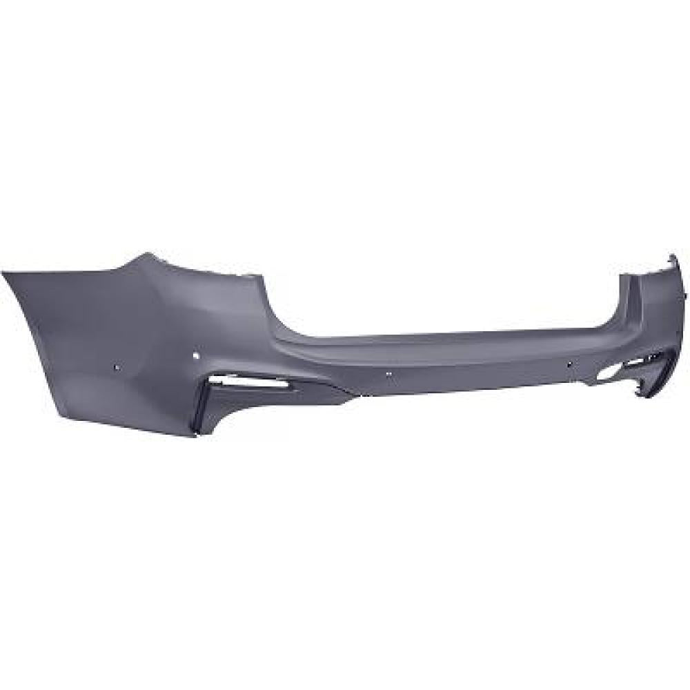 paraurti posteriore con primer con tappo copri gancio traino con fori pdc e fori park assist supporti mod station wagon bmw 5 series g30 g31 f90 mtech 2017 2020 51128073729