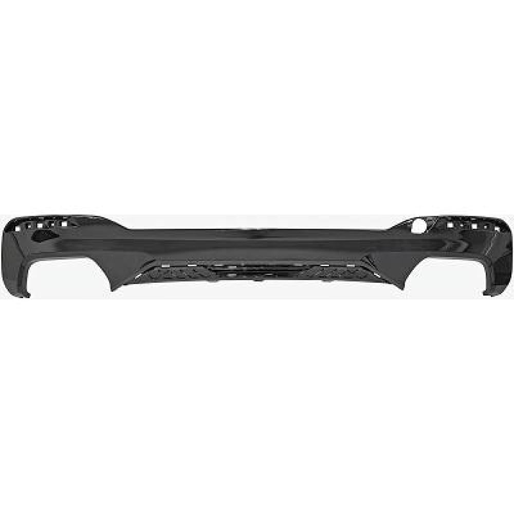 spoiler paraurti posteriore nero lucido con tappo copri gancio traino mod 550 m performance bmw 5 series g30 31 lci mtech 2020 51192469558
