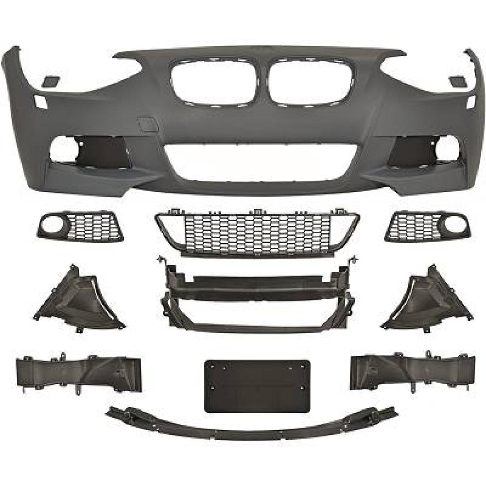 paraurti anteriore con primer con fori lavafari con tracce pdc park assist bmw 1 series f20 f21 mtech 2012 2015 bm1241021