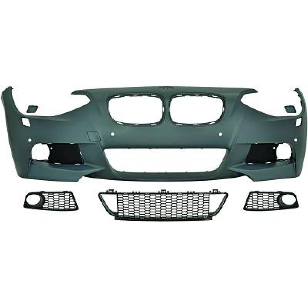 paraurti anteriore con primer con fori pdc supporti con fori lavafari predisposizione park assist bmw 1 series f20 f21 mtech 2012 2015 bm1241031