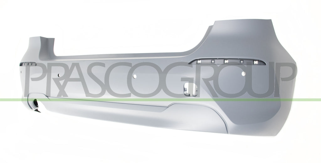 paraurti posteriore con primer con tappo copri gancio traino con fori pdc supporti con tracce park assist con scarico singolo a sinistra bmw 1 series f40 2019 bm1271061