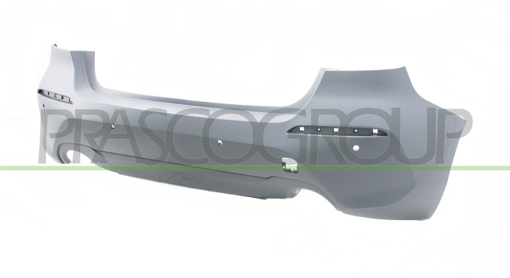 paraurti posteriore con primer con tappo copri gancio traino con fori pdc supporti con tracce park assist con scarico singolo a destra e sinistra bmw 1 series f40 2019 bm1271062