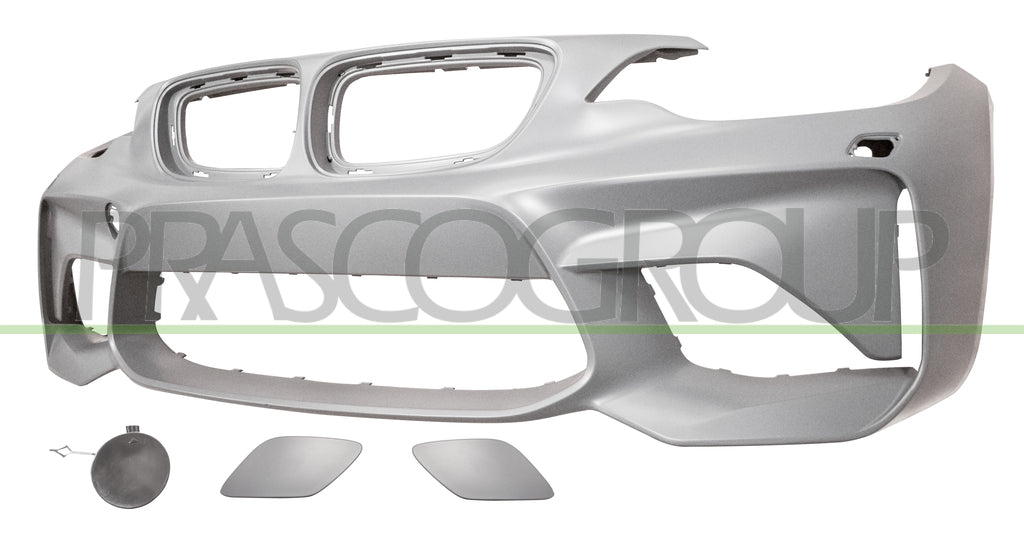paraurti anteriore con primer con fori lavafari tappi con tappo copri gancio traino mod m2 bmw 2 series f22 f23 f87 coupe cabrio m2 mtech 2015 2017 bm2511011