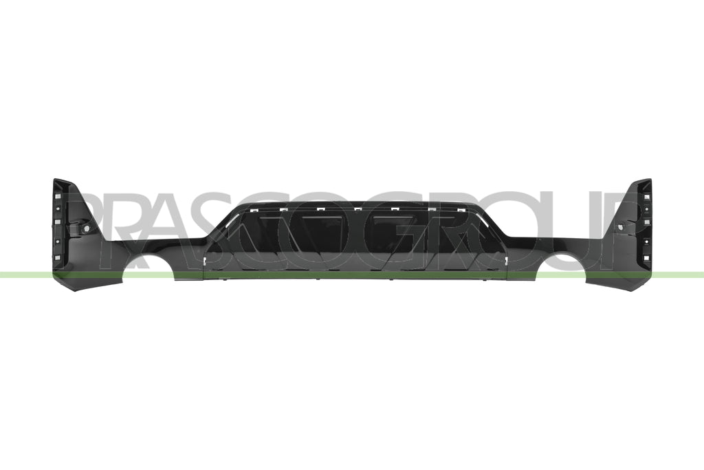 spoiler paraurti posteriore nero lucido con fori pdc supporti con fori modanatura con scarico singolo a destra e a sinistra bmw 3 series g20 g21 mtech lci 2022 bm3511871