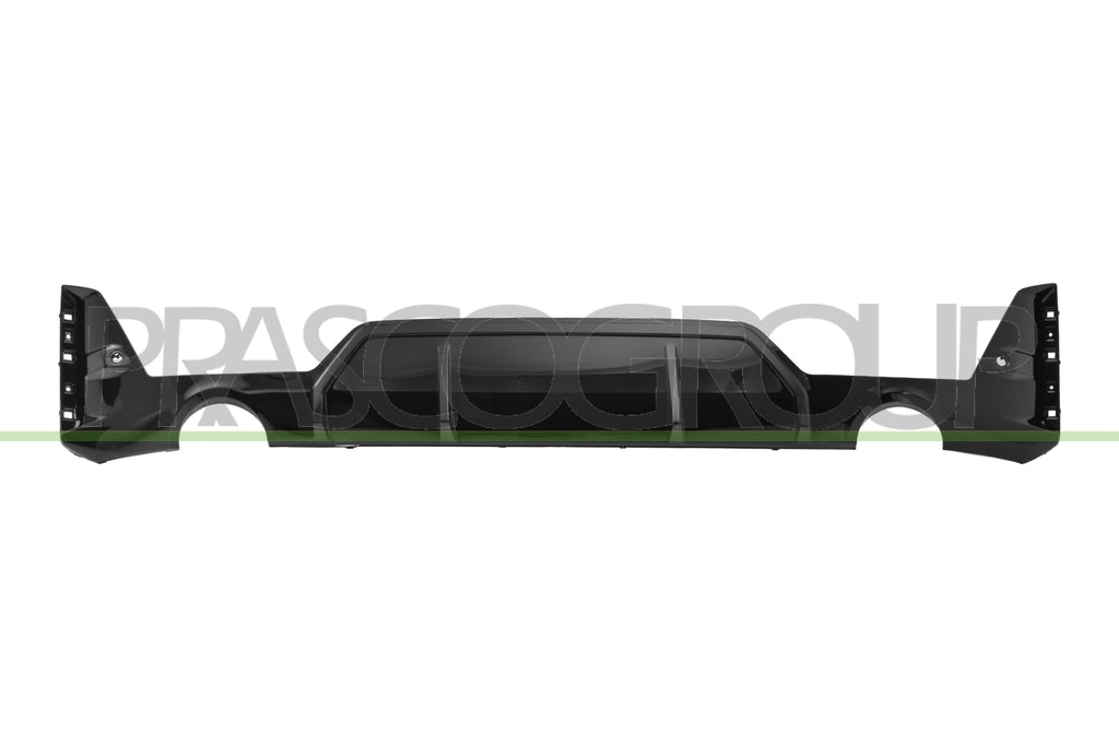 spoiler paraurti posteriore nero lucido con fori pdc supporti con scarico singolo a destra e a sinistra bmw 3 series g20 g21 mtech lci 2022 bm3511881