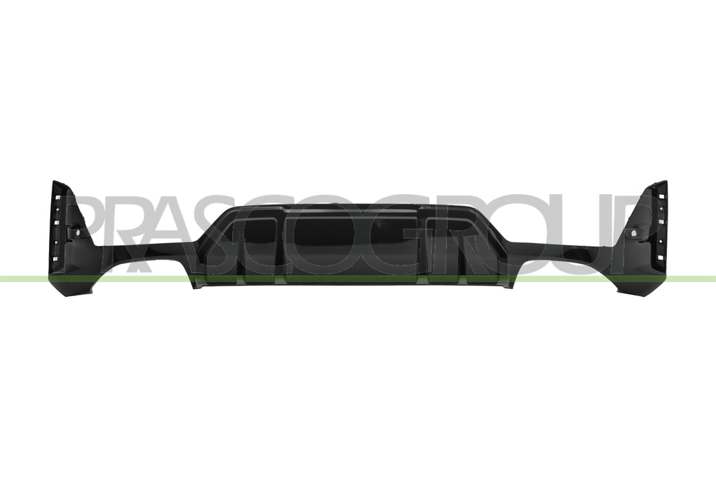 spoiler paraurti posteriore nero lucido con fori pdc supporti con fori modanatura con scarico singolo maggiorato a destra e a sinistra bmw 3 series g20 g21 mtech lci 2022 bm3511891