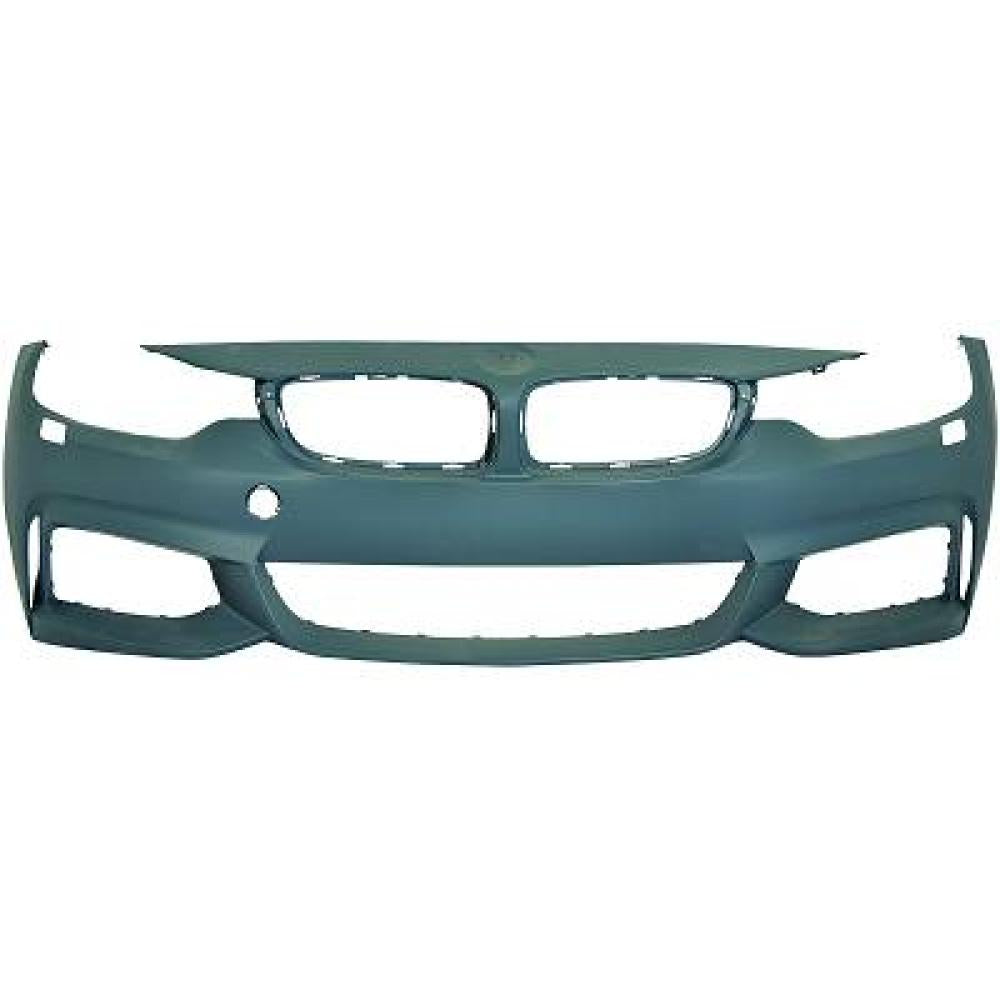 paraurti anteriore con primer con fori pdc supporti con tracce lavafari bmw 4 series f36 grand coupe mtech 2015 2017 51118060877