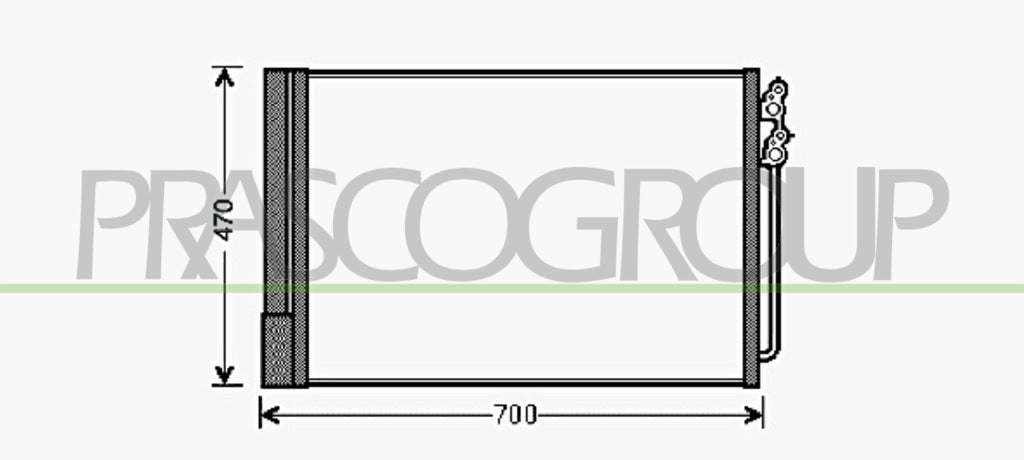 condensatore bmw 5 series f07 gt 2009 2012 bm500c003