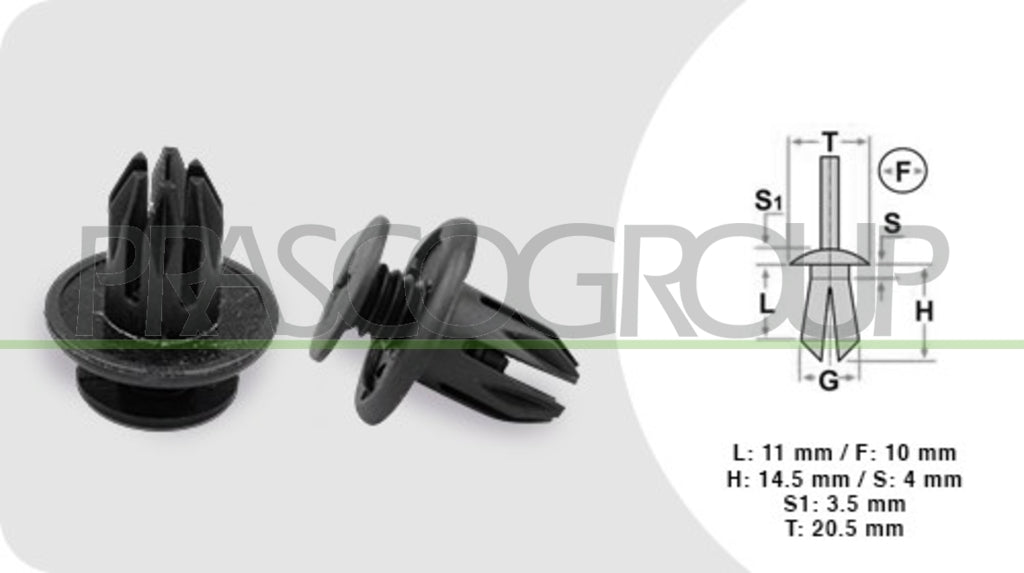 rivetti plastica 3 pezzi lunghezza 11 mm larghezza 4 mm testa 20 5 mm foro 10 mm bmw x1 f48 2015 2019 bm706cl01