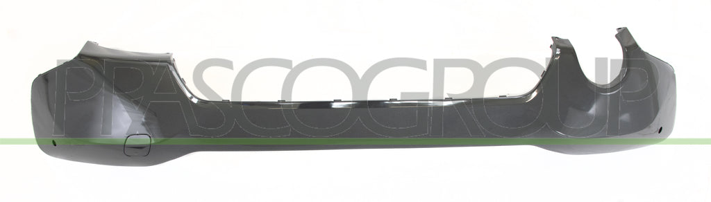 modanatura paraurti posteriore centrale nera lucida con tappo copri gancio traino con fori pdc supporti con foro scarico singolo a sinistra bmw x1 f48 lci mtech 2019 2022 bm7091255