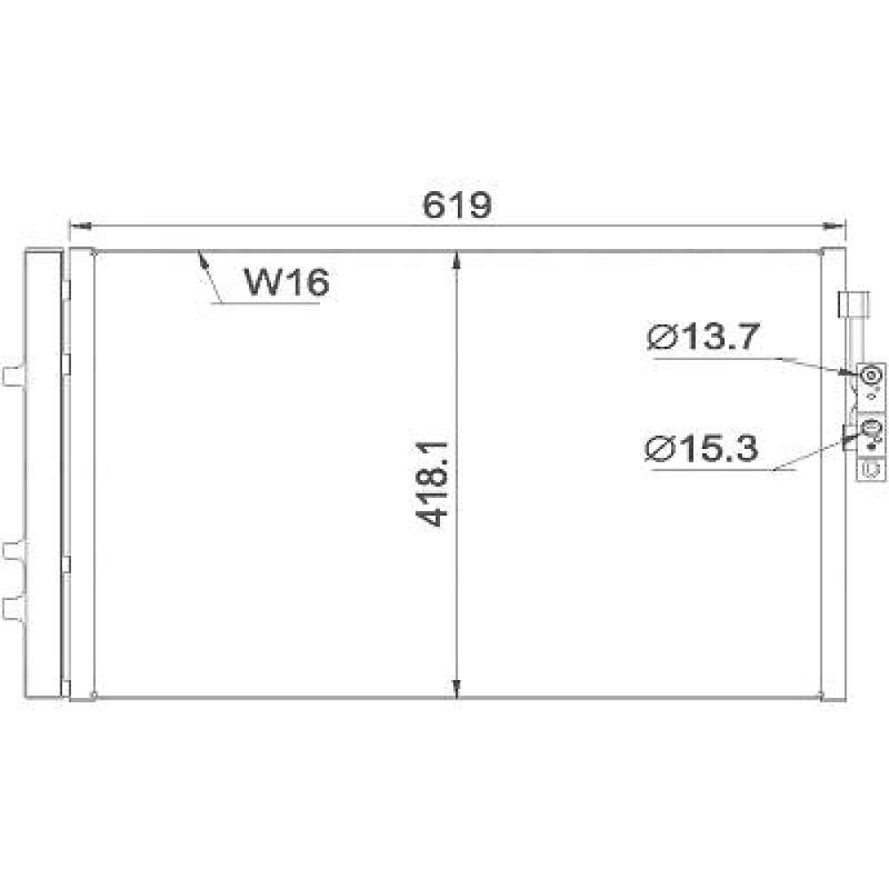 condensatore bmw x3 f25 2010 2014 64539216144